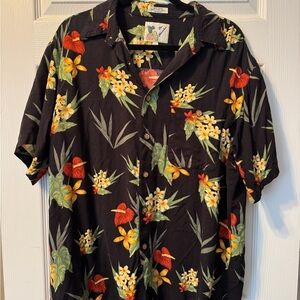 Floral Black Hawaiian Shirt